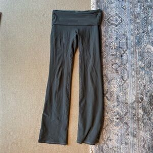 ALO Yoga Dark Green fold over yoga pants